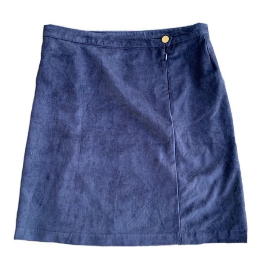 TOMMY HILFIGER Size 8 Women’s Suede-LIKE Skirt Navy